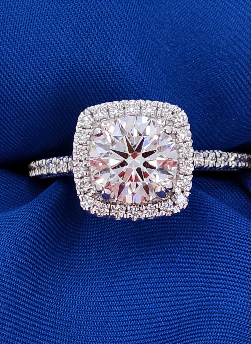 Round Cut Lab Grown Diamond Ring