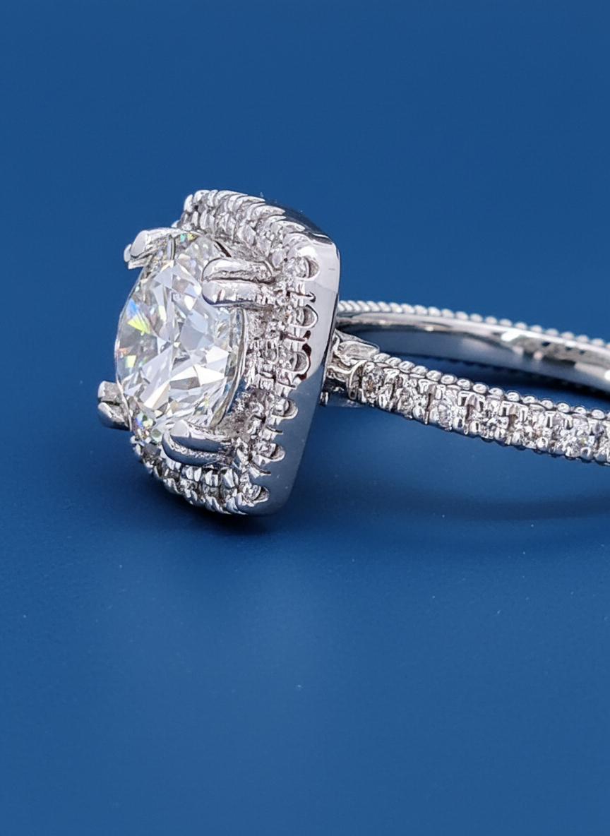 Round Cut Lab Grown Diamond Ring