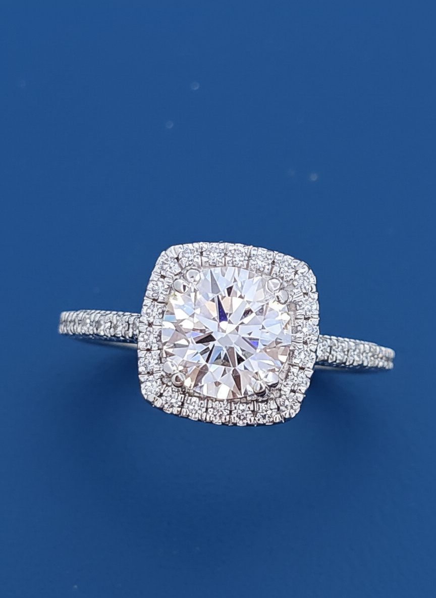 Round Cut Lab Grown Diamond Ring