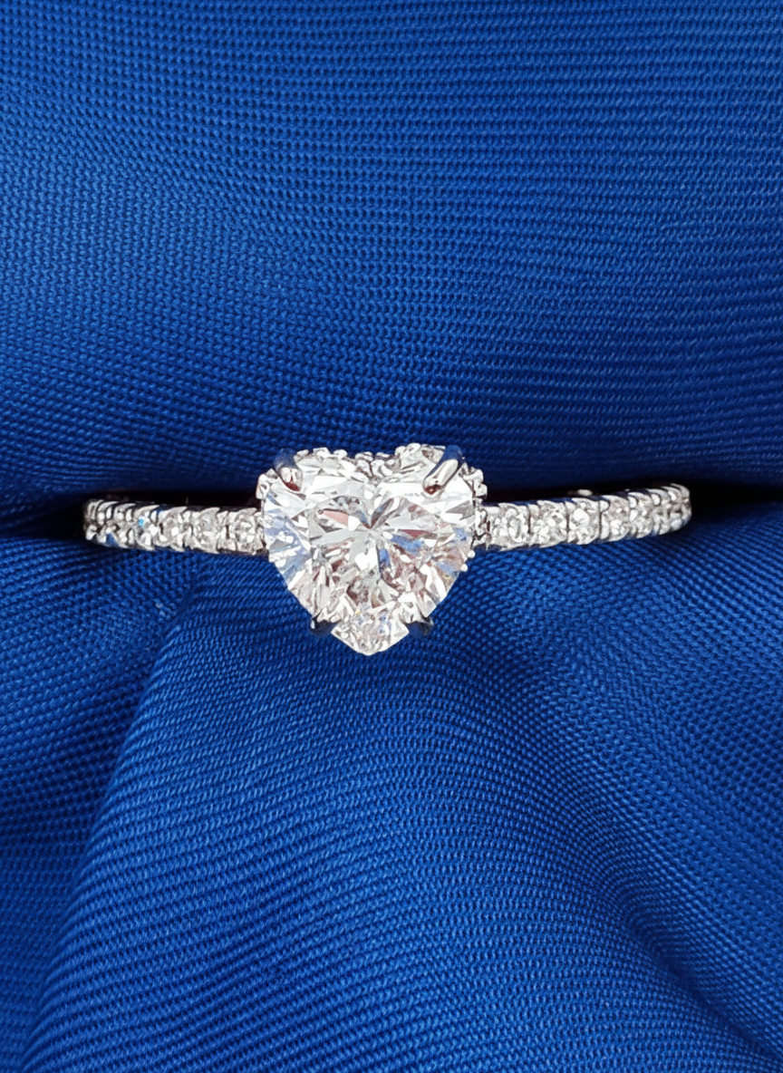 Heart-Shaped Lab Grown Diamond Ring