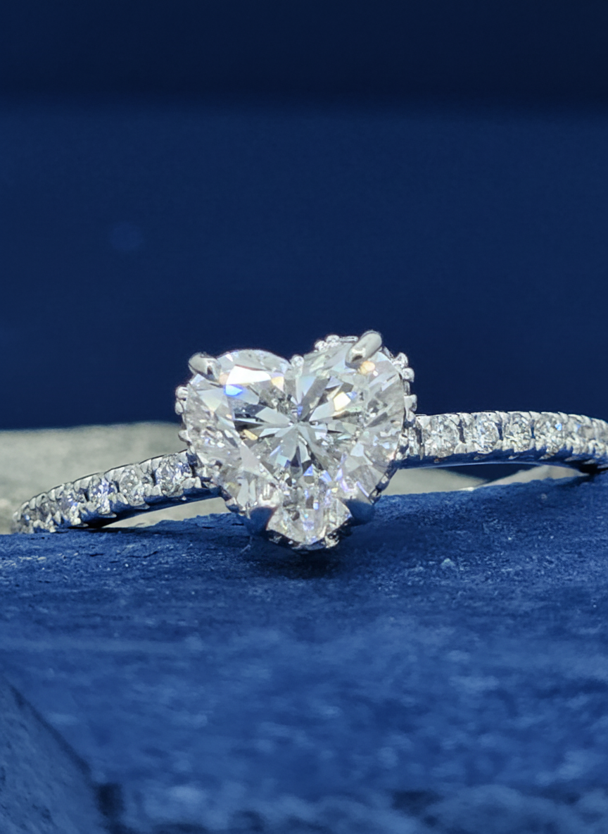 Heart-Shaped Lab Grown Diamond Ring